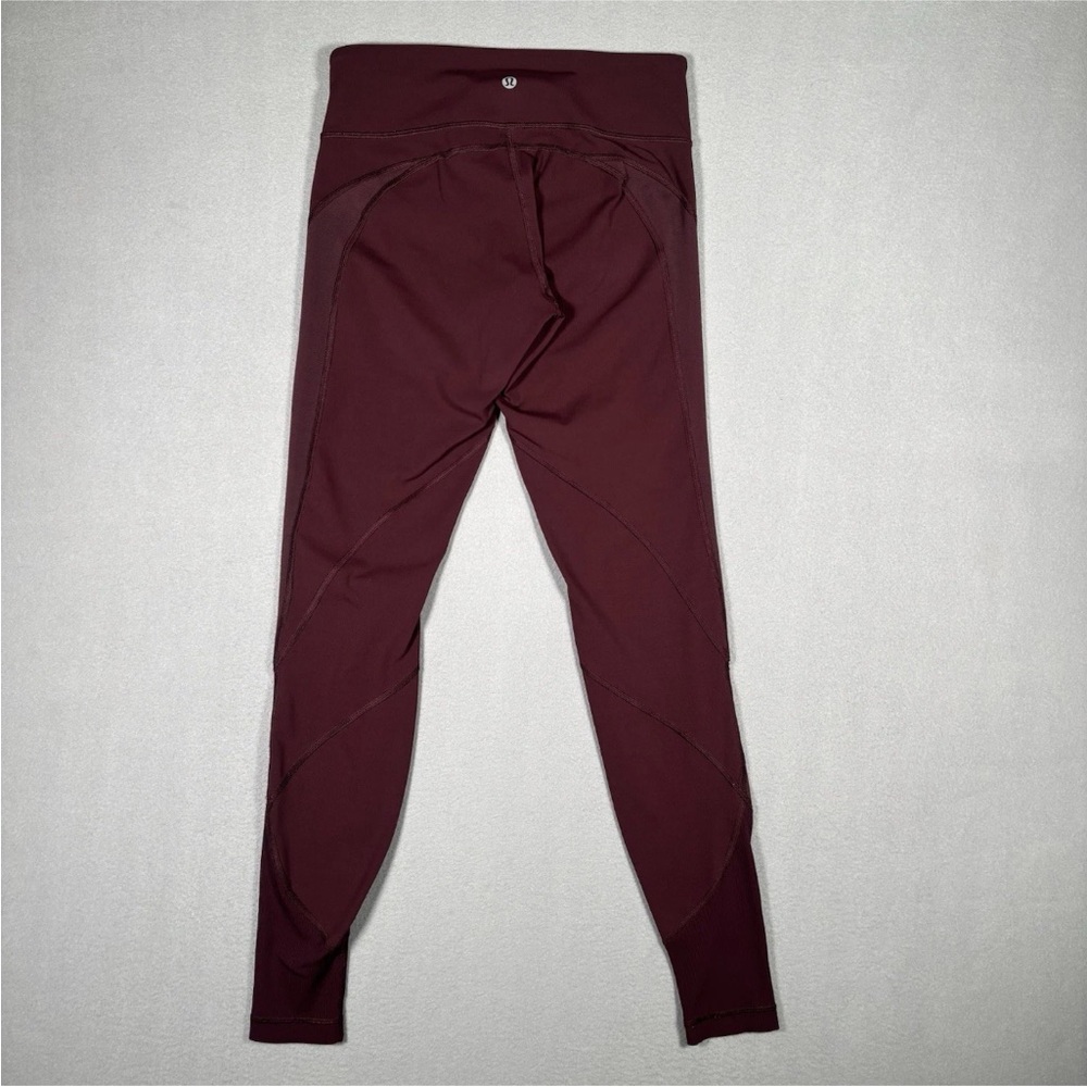 Lululemon Drop It Like It’s Hot Leggings Women’s 6 Burgundy Athlesure Workout - Picture 9 of 10